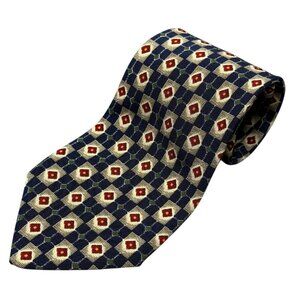 Vintage America 100% Silk Tie Made in Canada Geometric 4"